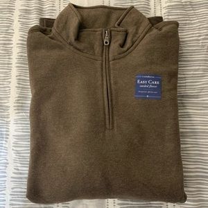 Suede fleece quarter zip